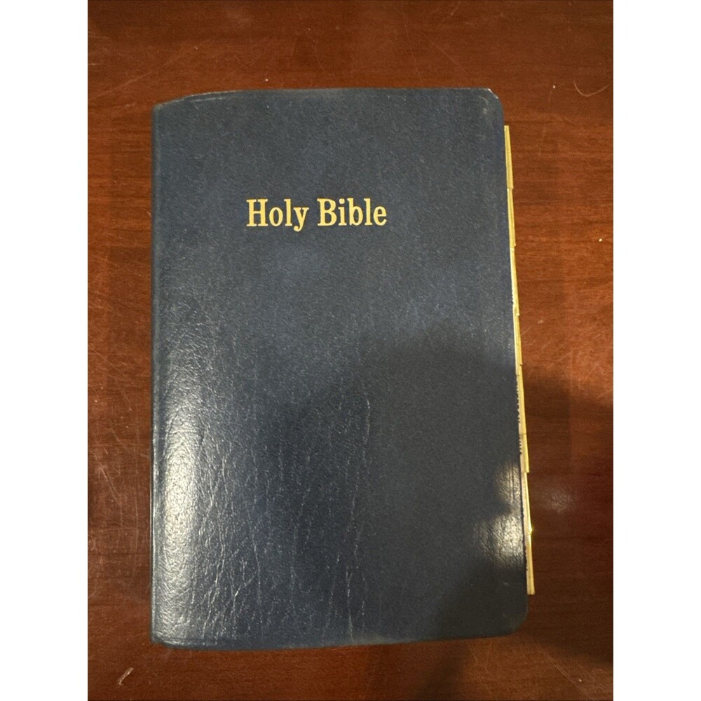 HOLY BIBLE King James Red Letter Blue Cover 1972 Nelson Concordance